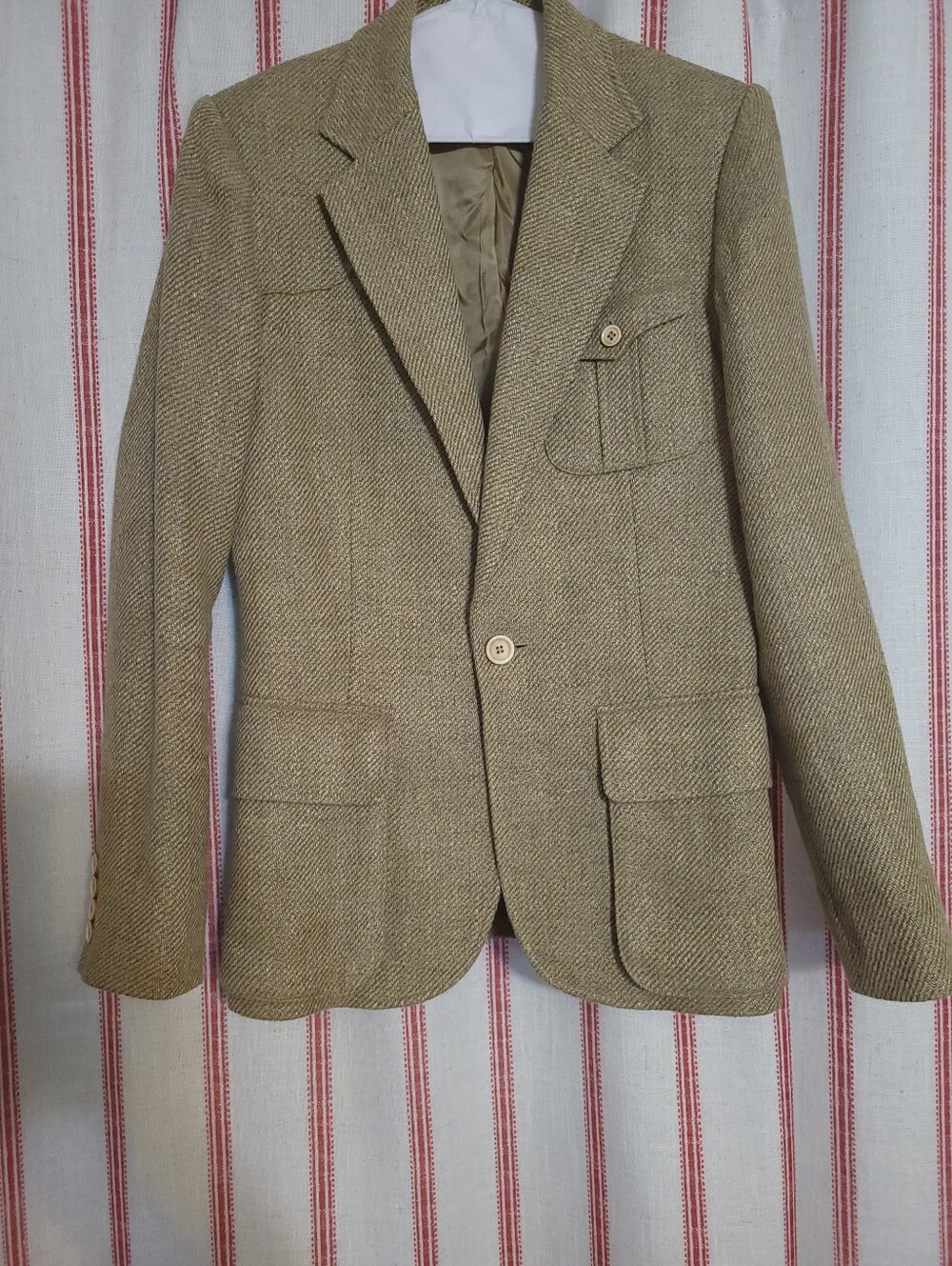 Ralph Lauren Women’s Tweed Blazer Size 8 Linen Wool Blend Jacket